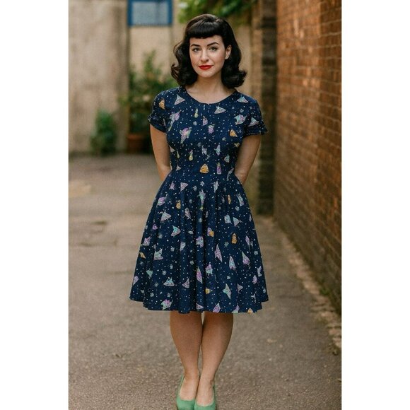 Hell Bunny Dresses & Skirts - Hell Bunny Women’s Retro Style Space Dress XL (16) EUC